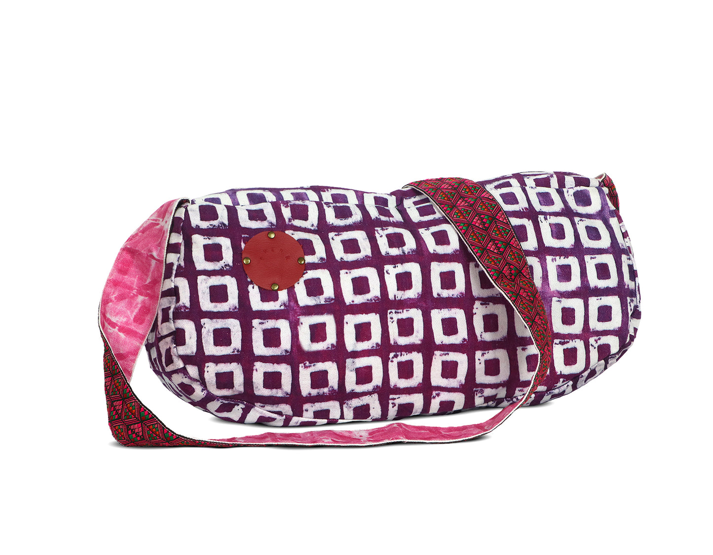 Wine Stamps Duffle denim fabric hand crafted sling bag