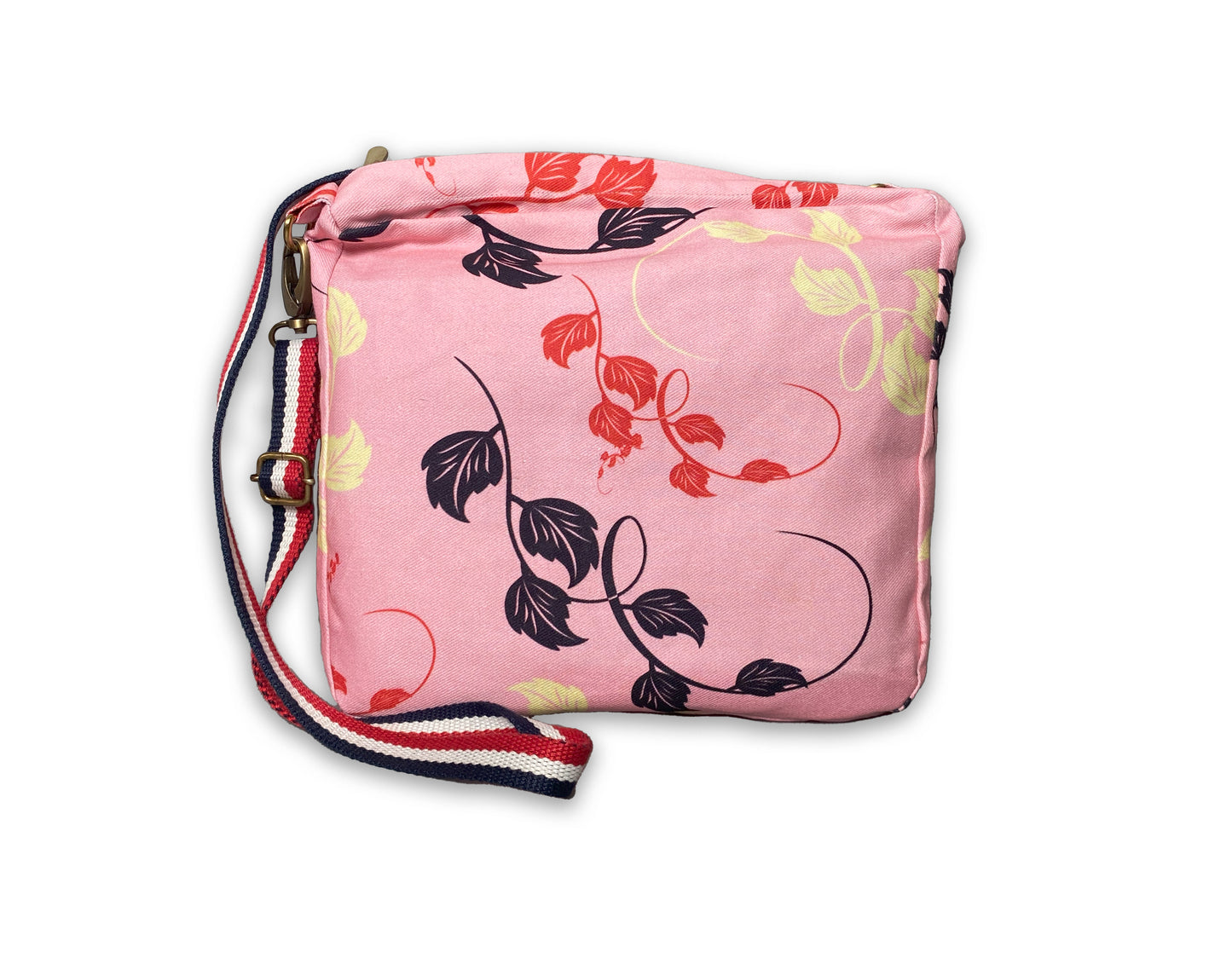 Pink elephant denim fabric hand crafted sling bag