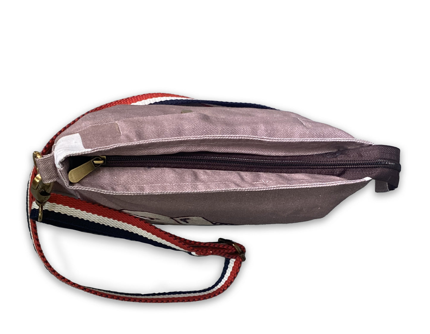 Brownie elephant denim fabric hand crafted sling bag