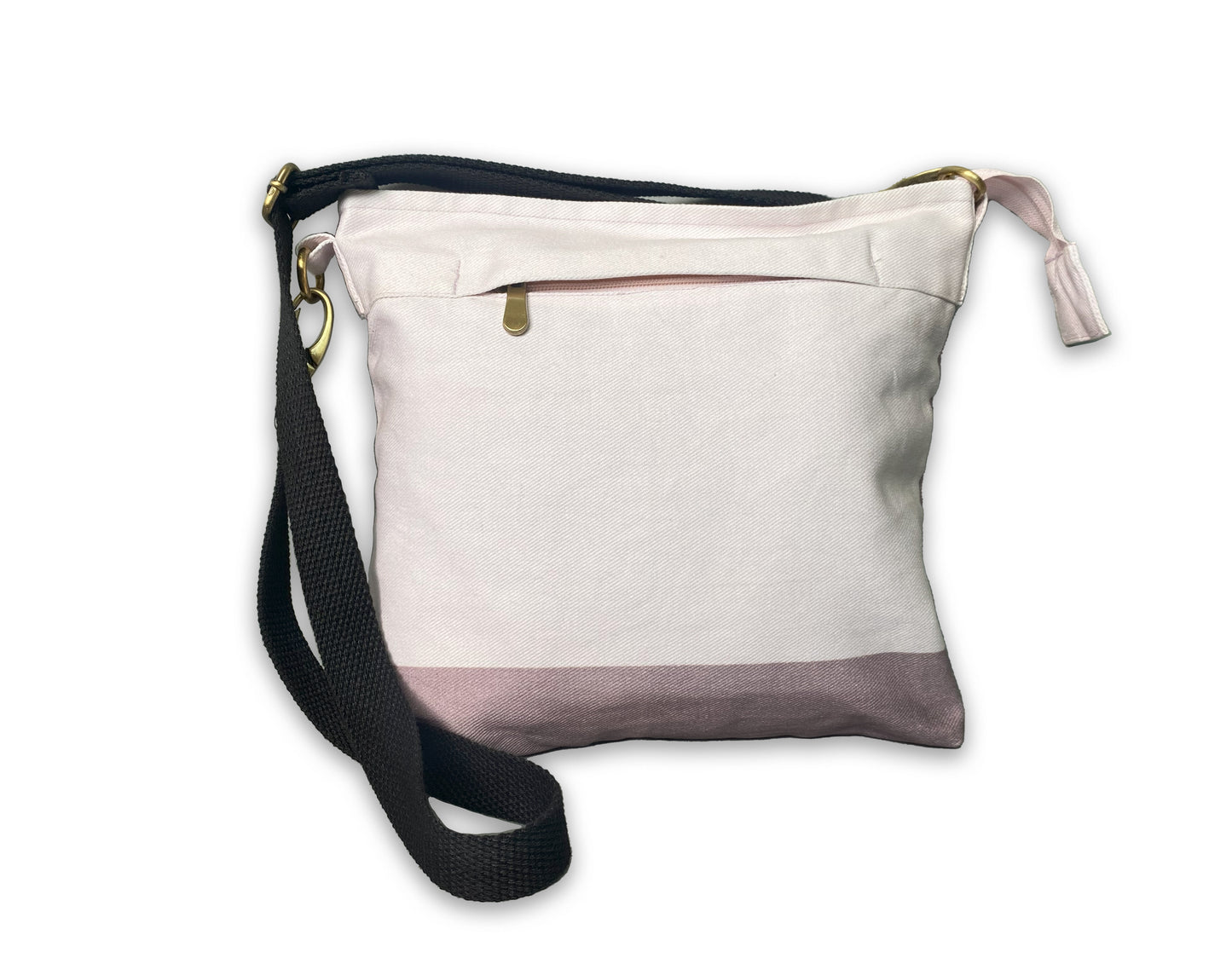 Baby brown elephant denim fabric hand crafted sling bag