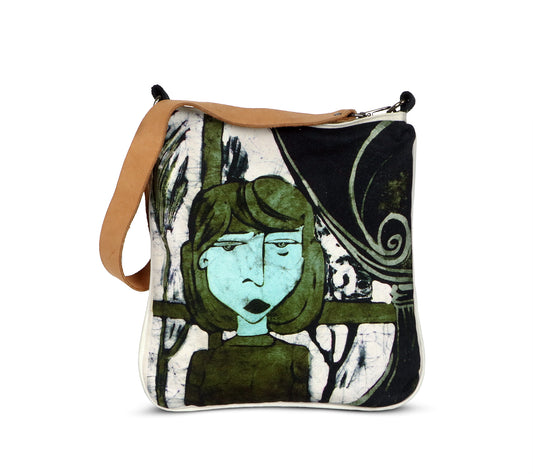 Bohemian Hobo denim fabric hand crafted sling bag