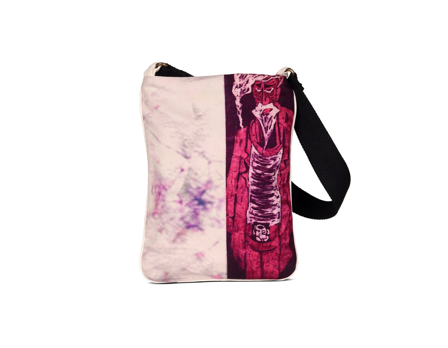 Wise Veteran denim fabric hand crafted sling bag