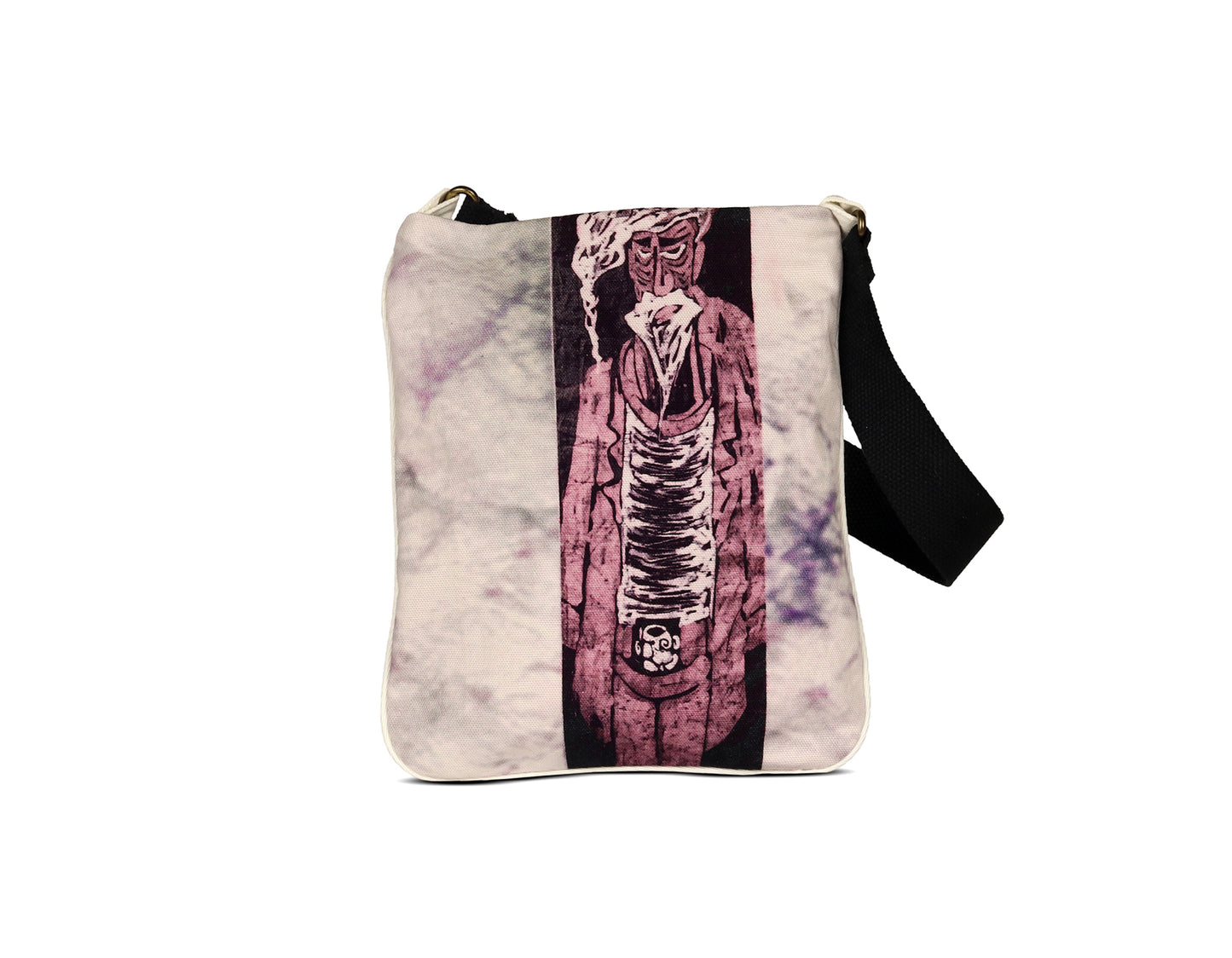 Wise Veteran denim fabric hand crafted sling bag