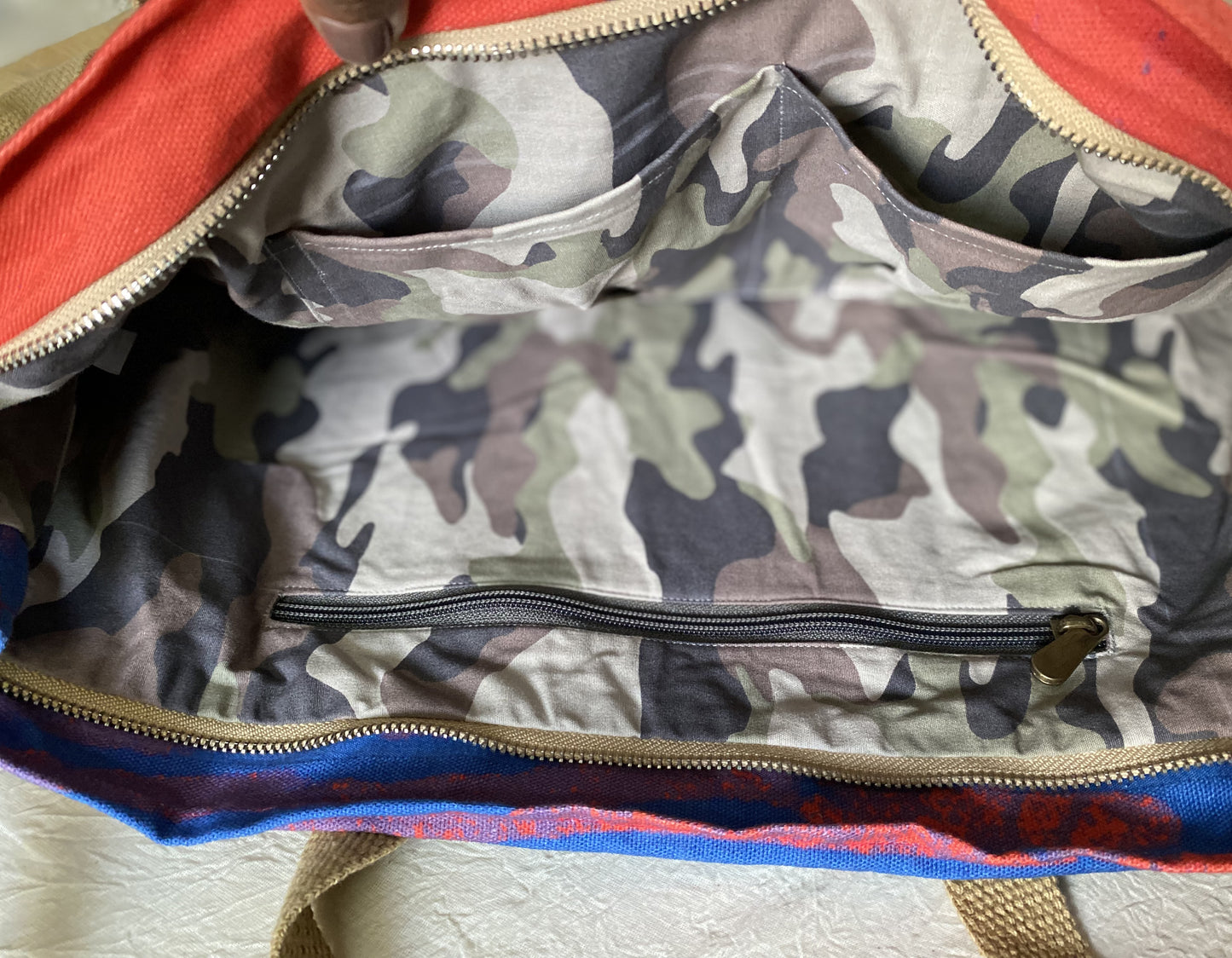 Red duffel