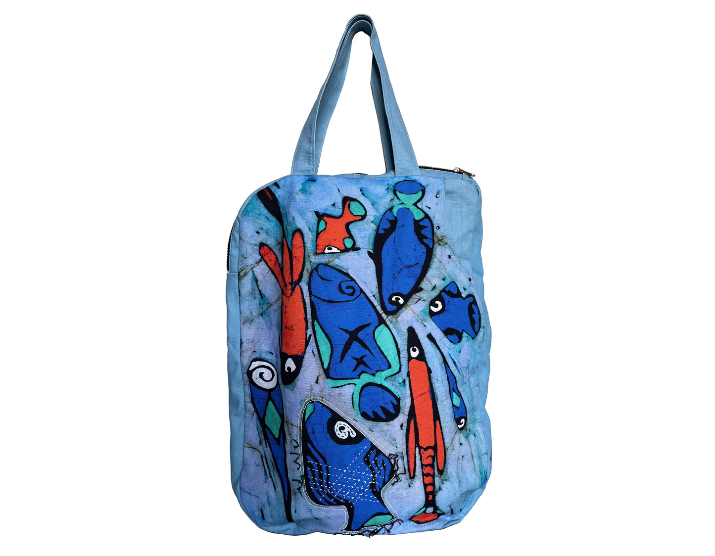 big blue fish bag