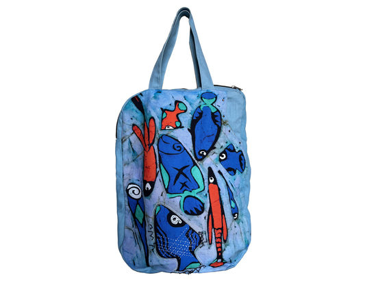 big blue fish bag