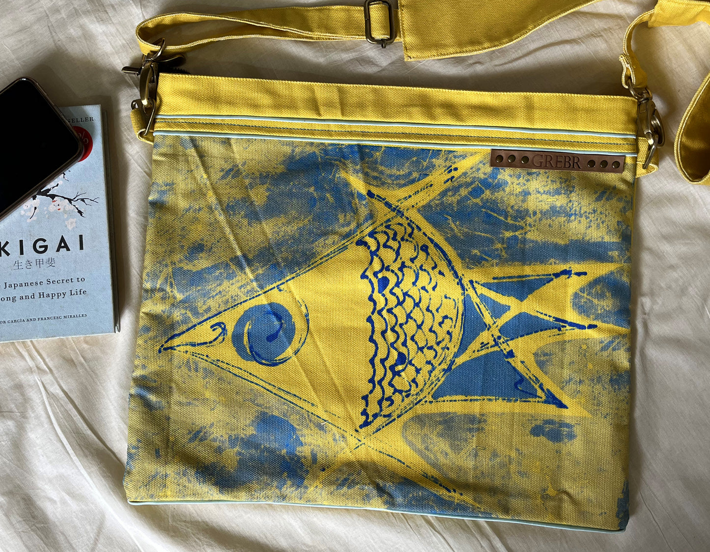 yellow fish bag