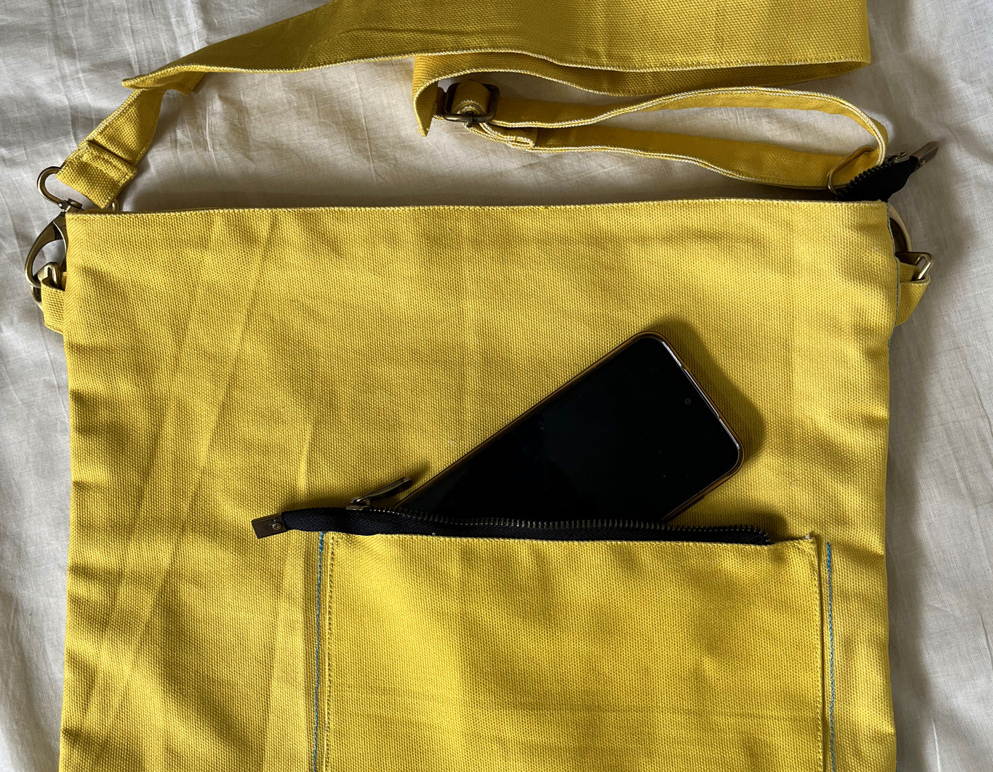 yellow fish bag