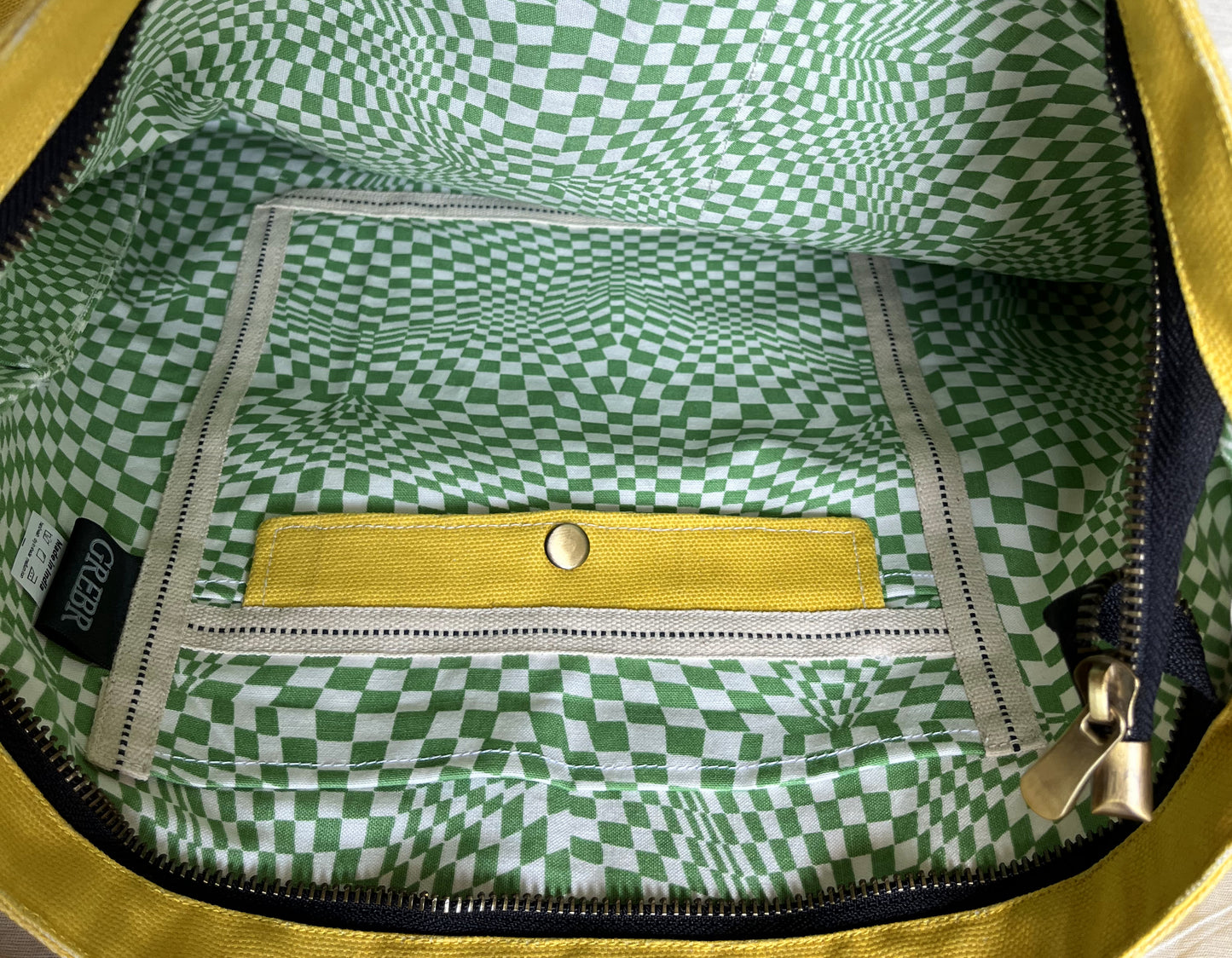 yellow fish bag